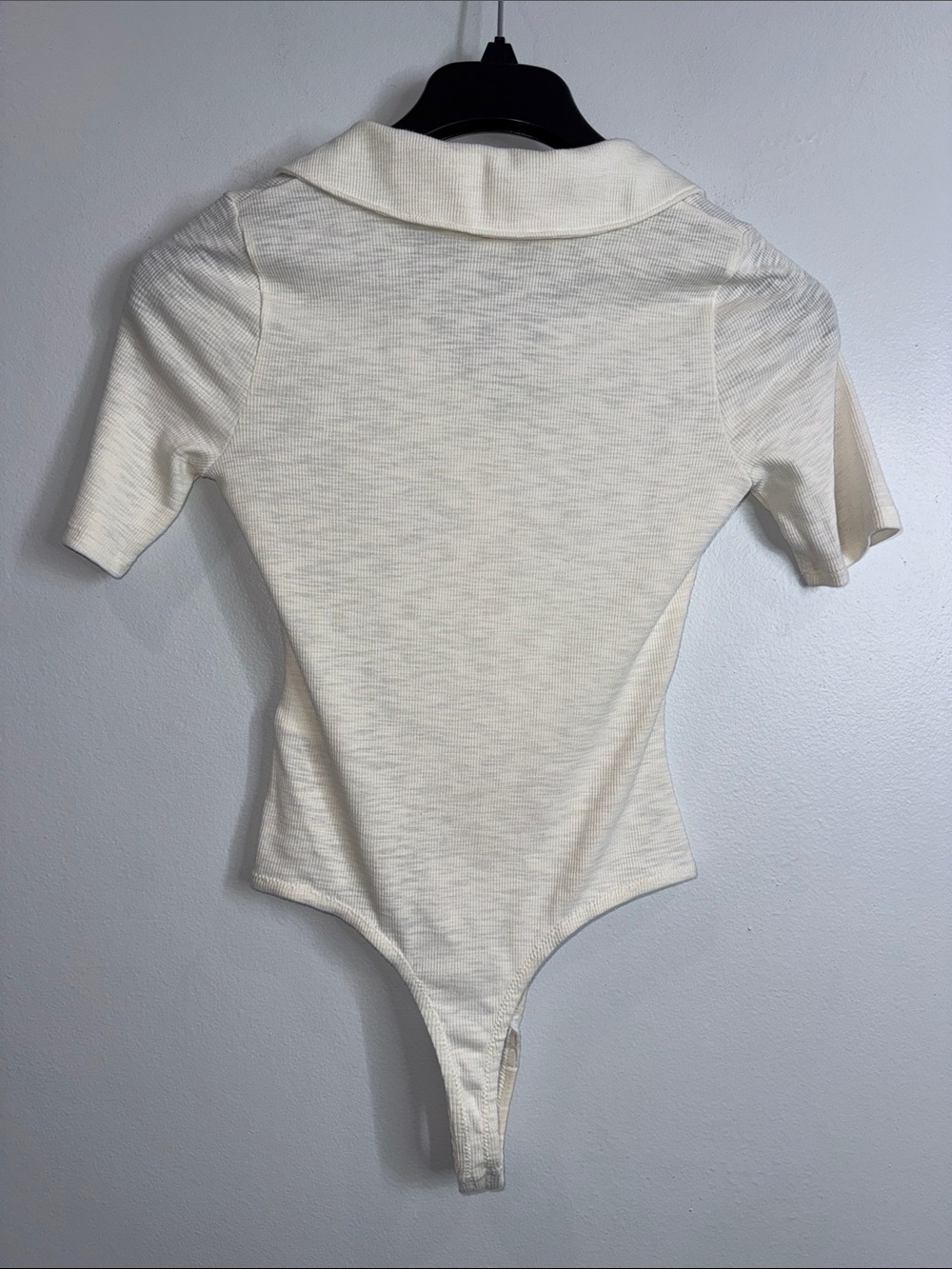 Madewell ribbed ivory short sleeve bodysuit size small - Picture 5 of 6